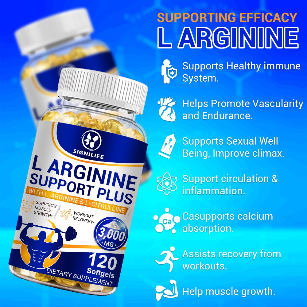 L-Arginine L-Citrulline 3000mg Extra Strength Nitric Oxide & Circulation Boost