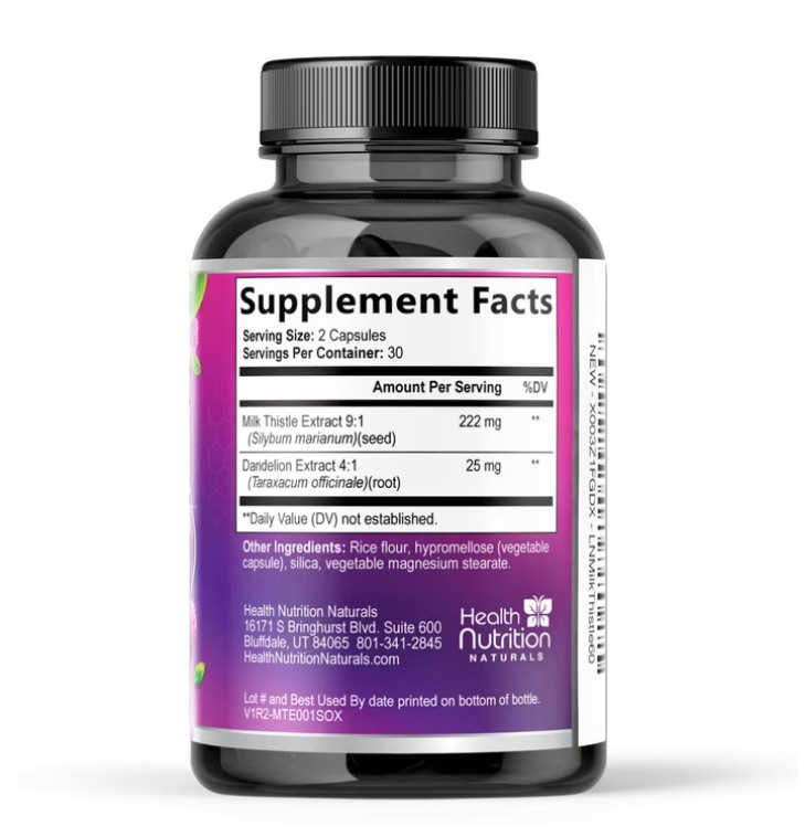 Milk Thistle Supplement for Liver Detox and Cleanse 1000mg, Milk Thistle Extract