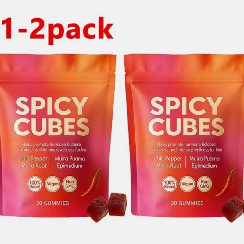 Peach Gummies Spicy Cubes 30 Gummies 1-5 Bag Support for Calm and Relaxation Hot