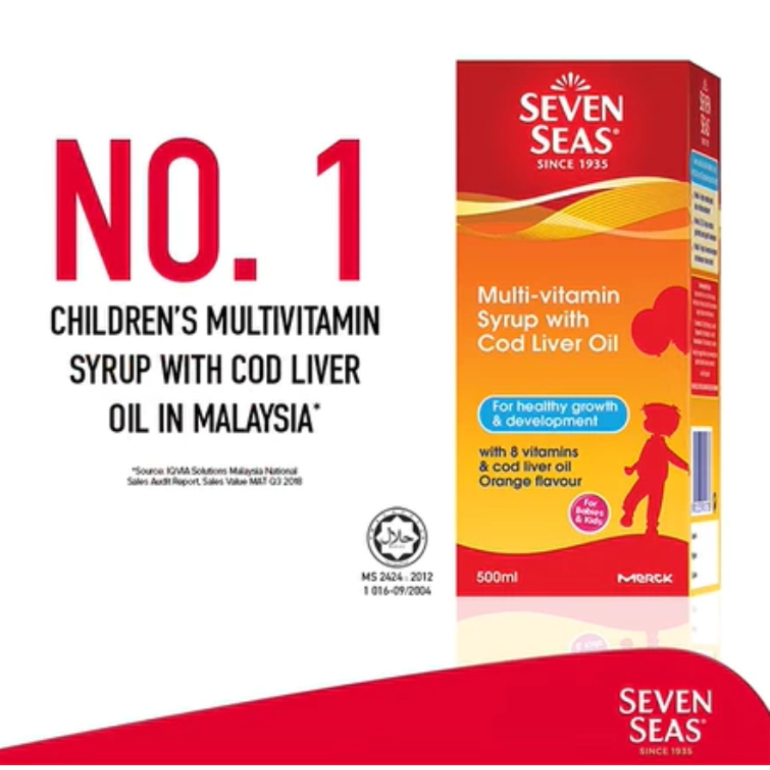 2x 100ml Seven Seas Multivitamin Syrup Liver Oil DHA With Orange Flavor For Kid