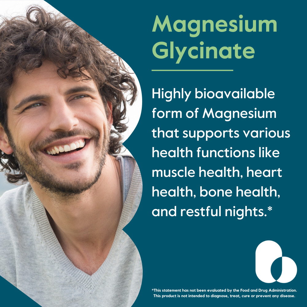 Magnesium Glycinate 400mg (240 Vegetarian Capsules)-No Stearates- Non GMO