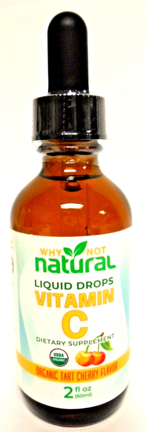 3X Why Not Natural Liquid Drops Vitamin C Dietary Supplements 2 fl oz Exp 2/2027