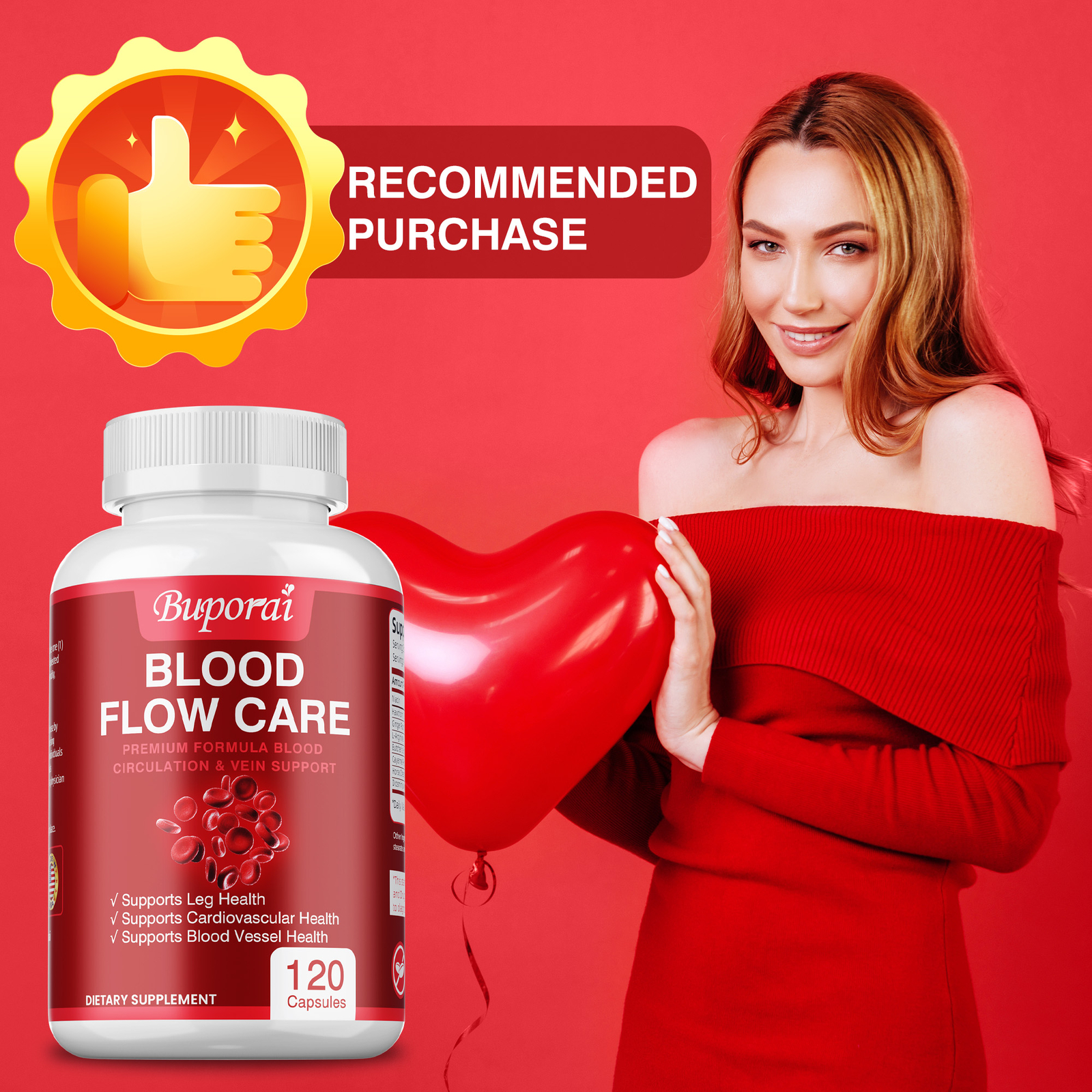 Blood Flow Care – Cleans Arteries and Veins, Heart Health, Blood Circulation