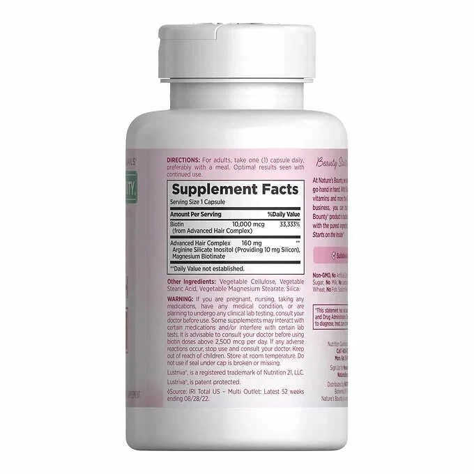 3 Pack Nature’s Bounty Hair Growth Supplement 90 Capsules – Strong Healthy Hair