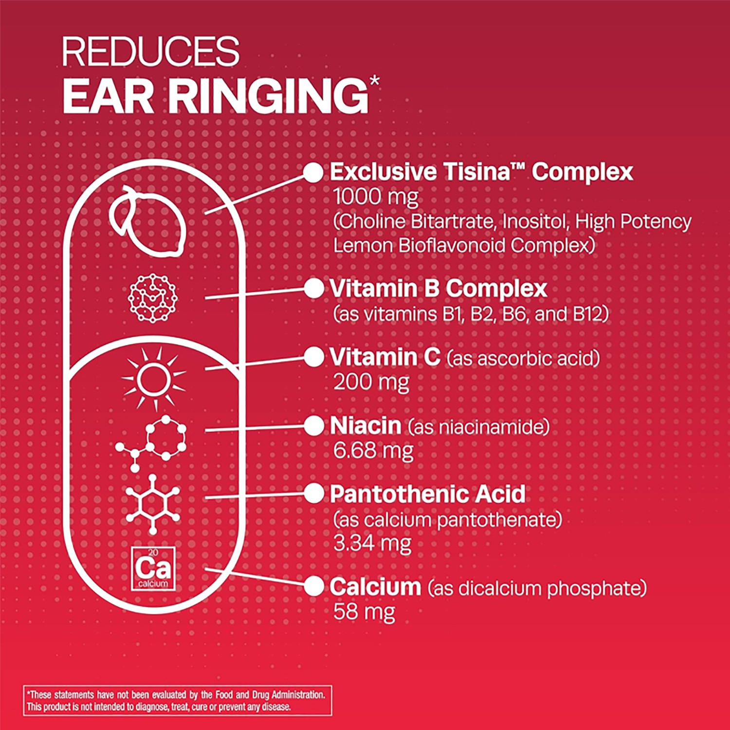 Flavonoids Capsules 1000mg -Tinnitus Relief Formula, Hearing Support, Ear Health