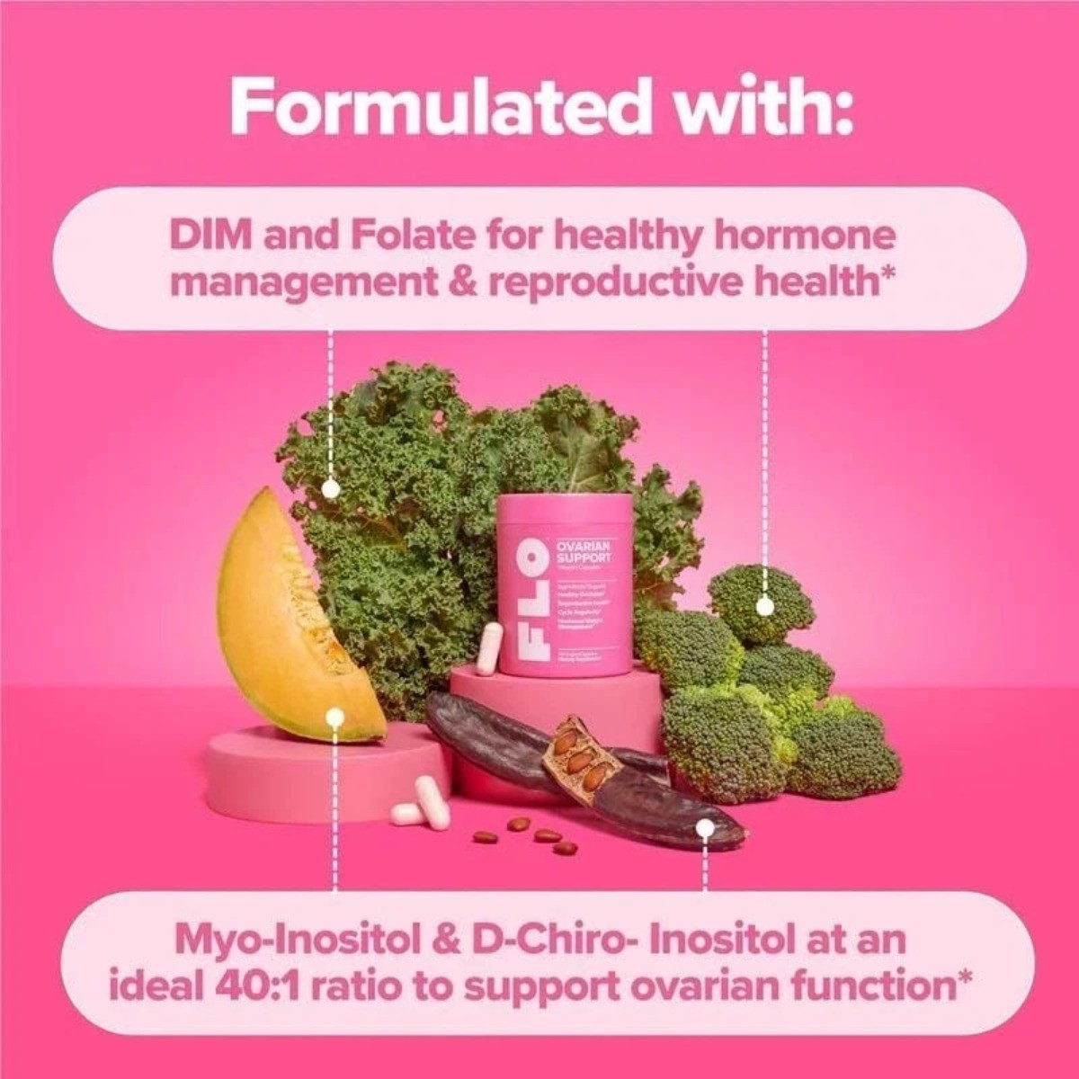 O Positiv FLO Ovarian Support – 90 Capsules for Hormone Balance & Cycle Health