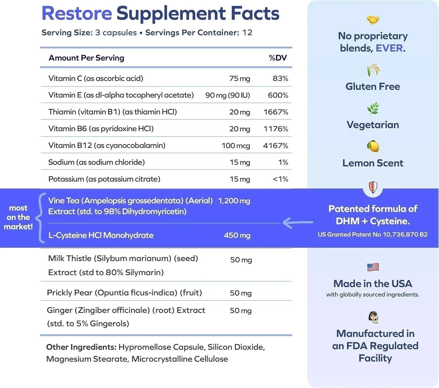 Cheers Restore – DHM + L-Cysteine Supplement | Post-Drinking Support