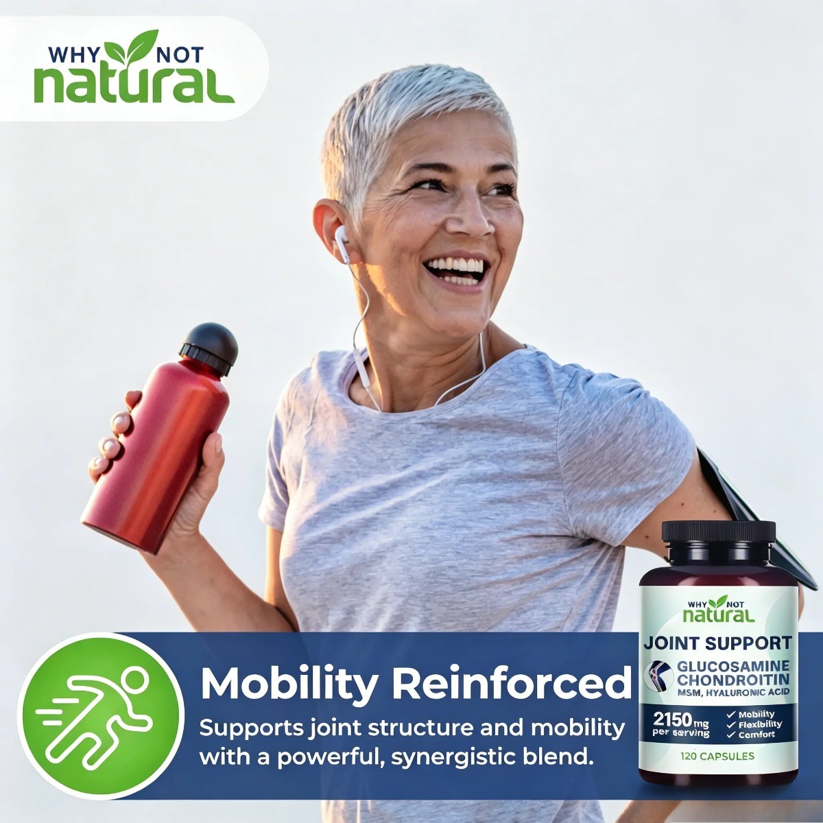 Why Not Natural Glucosamine Chondroitin MSM–Joint Support for Mobility & Comfort