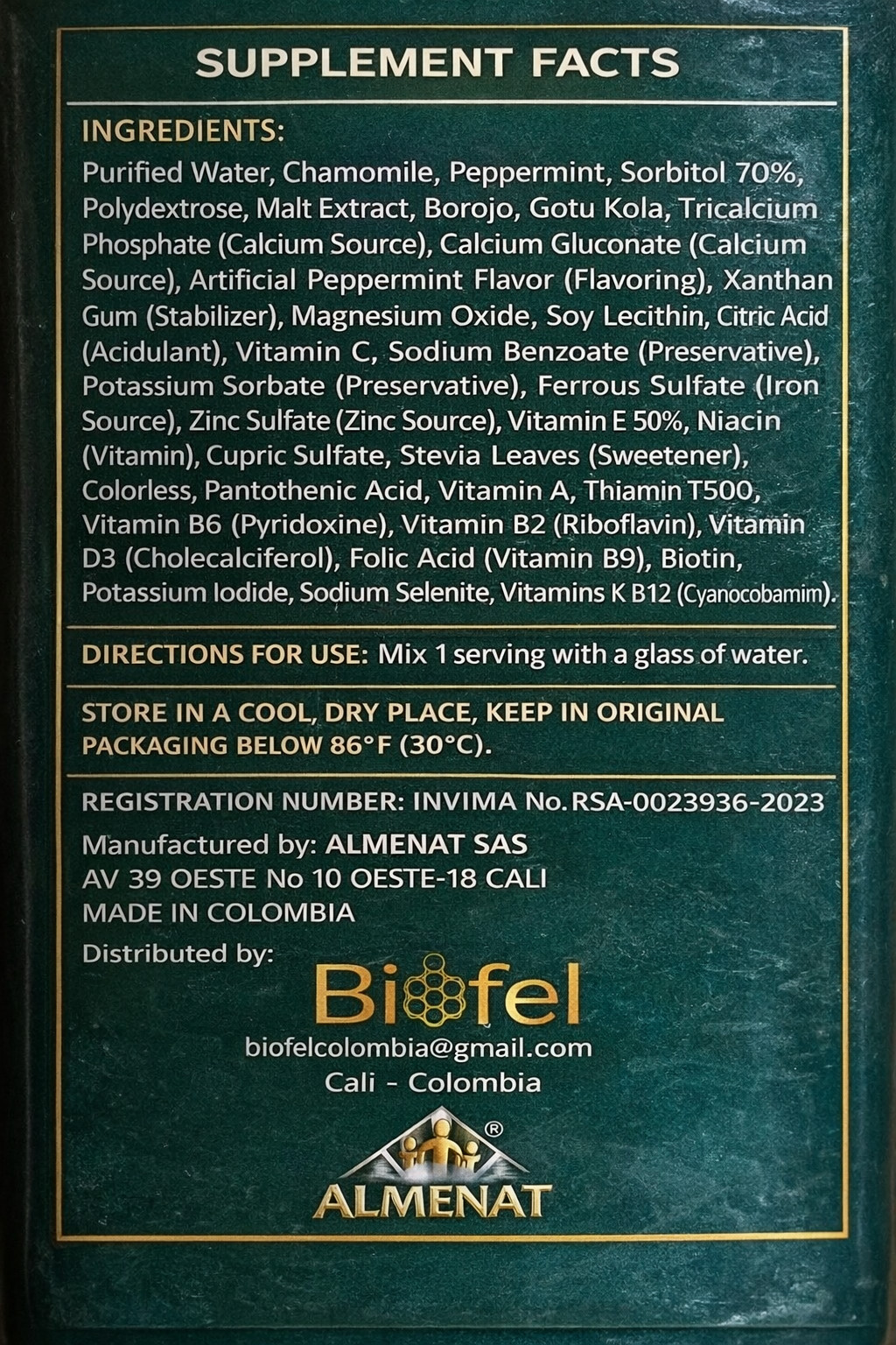 BIQ-FEL Natural Original Formula Men & Women 500mL + Free Gift 🎁