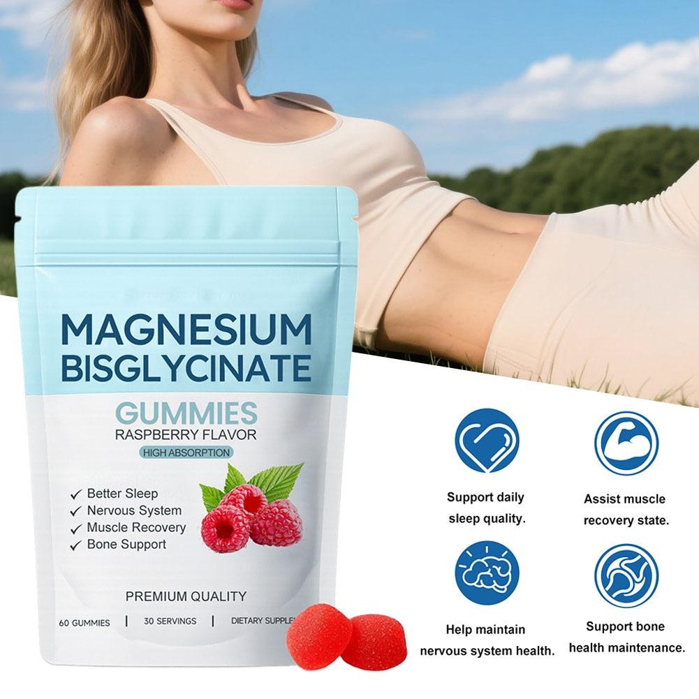 400mg Magnesium Bisglycinate Chelate 60 Gummies-, Magnesium Bisglycinate Gummies