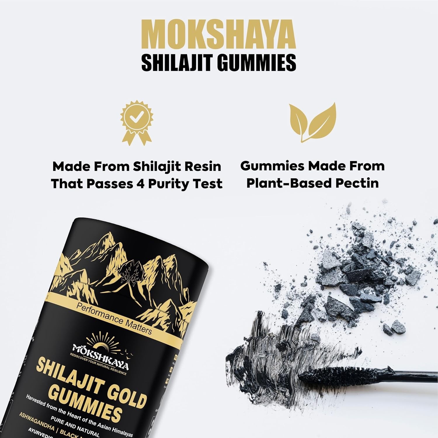 Premium Shilajit Gummies for Energy & Focus Himalayan Gold Grade 60 Pack