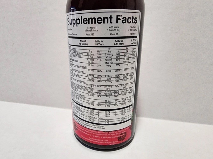 Liquid Morning Multivitamin, Raspberry, 15.22 fl oz (450 ml) Expires 11/2026