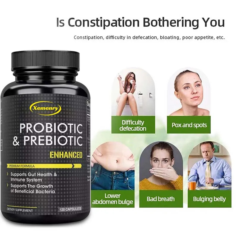Probiotics and Prebiotics 240pcs,Regular Bowel Movements, Metabolism, Vitality