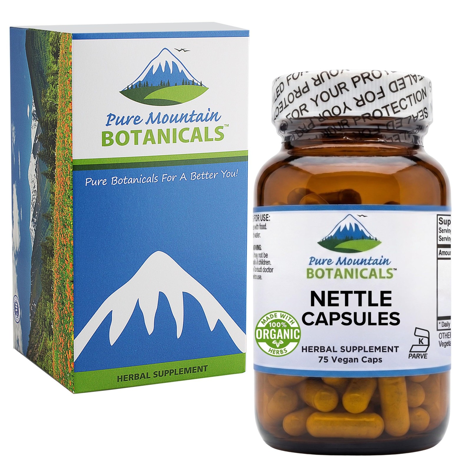 Pure Mountain Botanicals Stinging Nettle Leaf Capsules – 75 Count (Pack of 1)