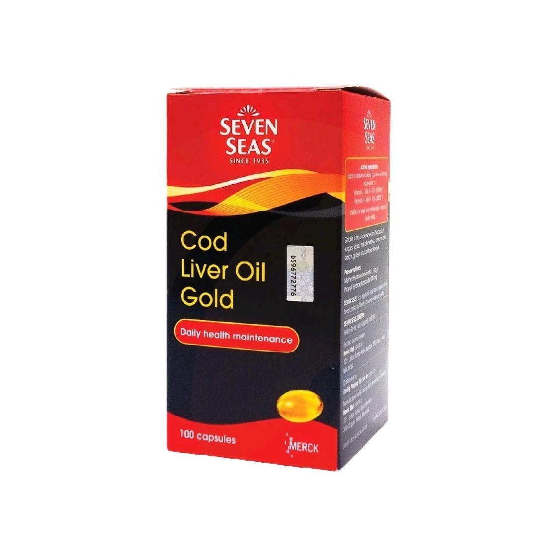 Seven Seas Cod Liver Oil Gold 200 Capsules (2 x 100s) Heart Joint Immune Health