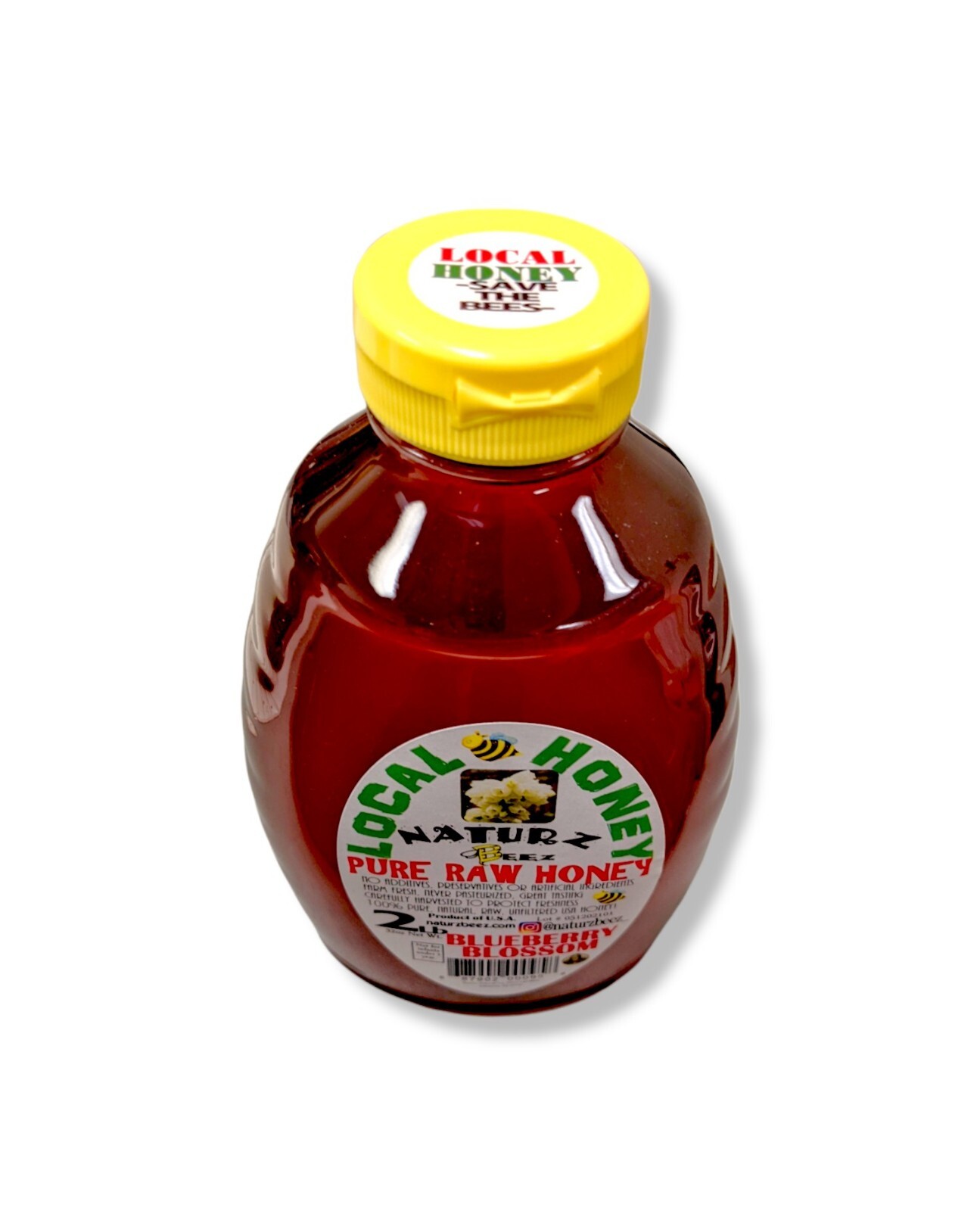RAW BLUEBERRY BLOSSOM HONEY 2LB 100% PURE LOCAL UFILTERED NJ/NY/PA/DE/MD Squeeze