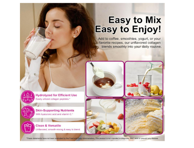 Multi Collagen Peptides Powder Types I II III V X Biotin Vit C Hyaluronic Acid 1