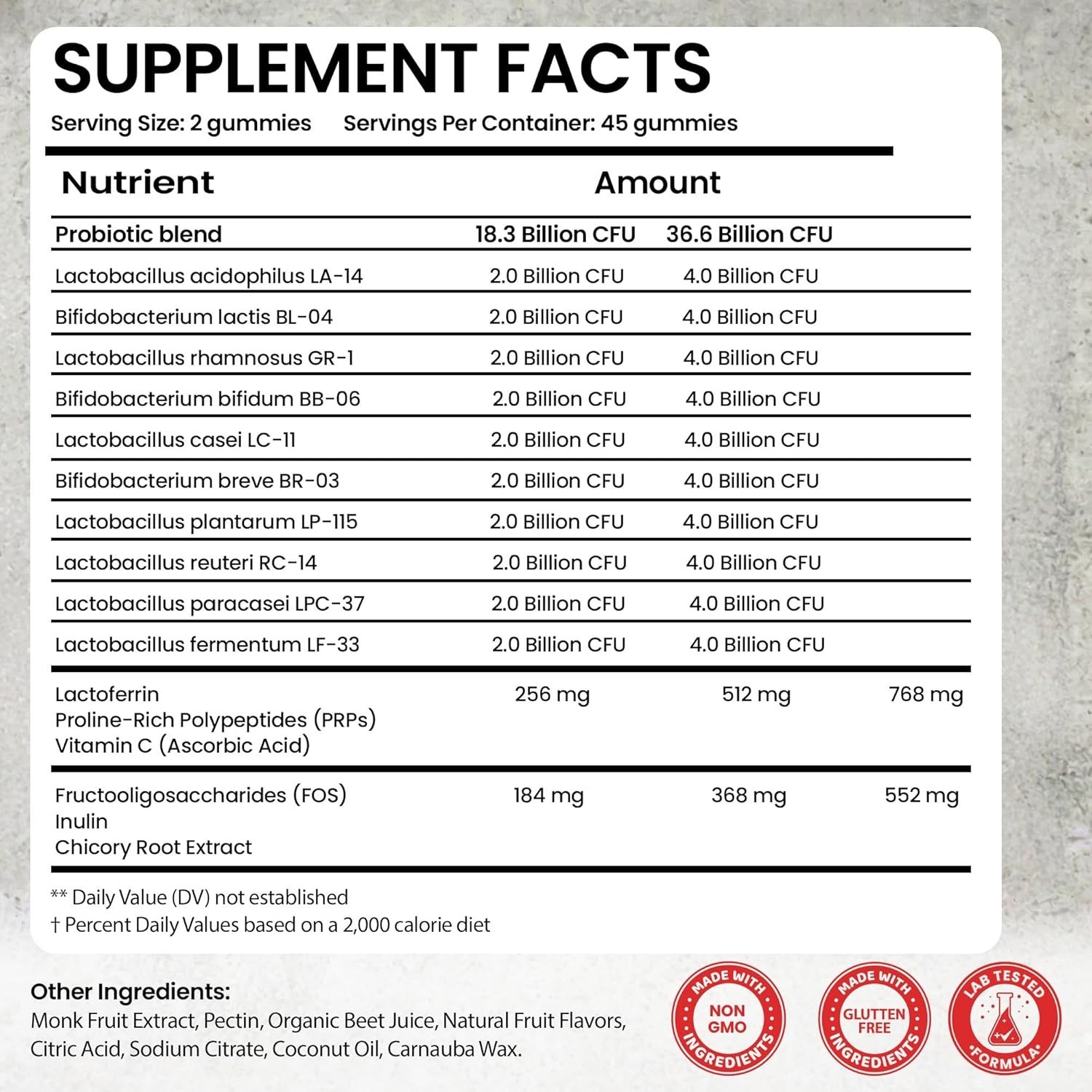 Colostrum Supplement | Bovine Grass Fed Colostrum with 60% IgG | 90 Gummies