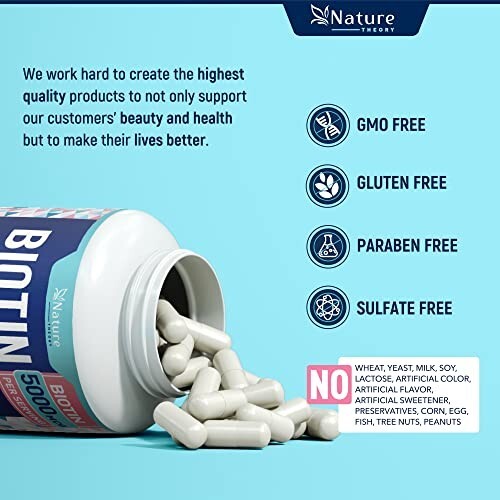 Biotin, Collagen & Keratin Capsules for Hair, Skin, Joint, 5000mcg