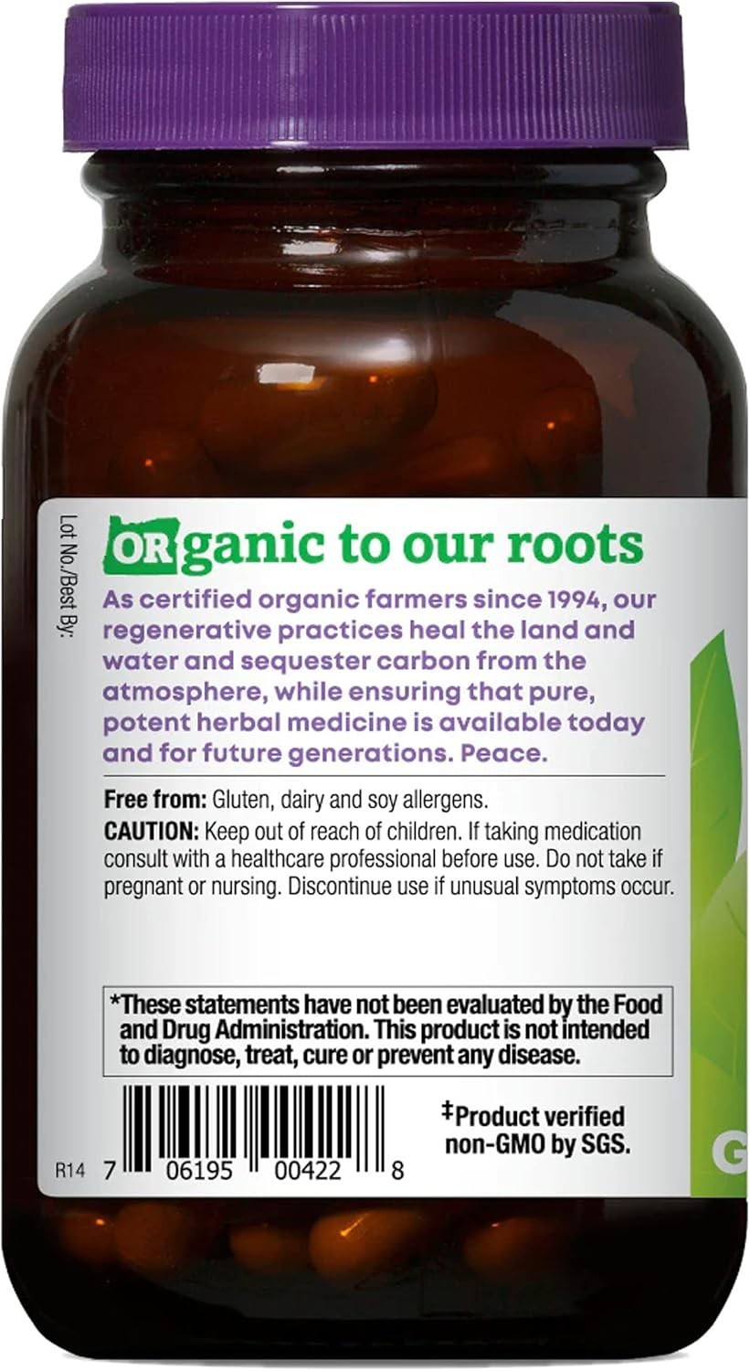 90 Count Organic Slippery Elm Capsules | Non-GMO Digestive Health Formula