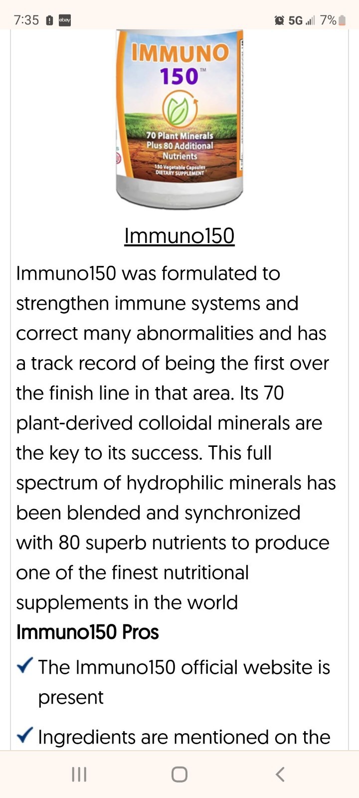 IMMUNO 150’s ONLY AUTHORIZE SELLER. BEWARE OF COUNTERFEITS SELLING FOR LESS
