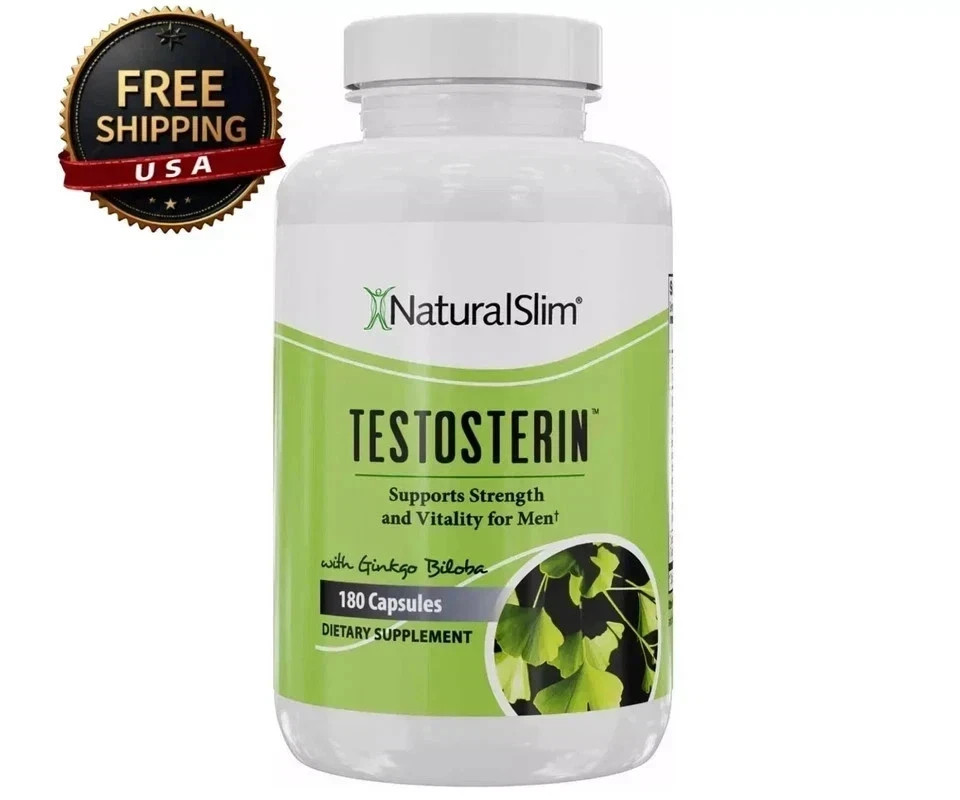 Natural Slim Testosterin Men’s Multivitamins Booster 180 Capsules ( Pack of 2 )