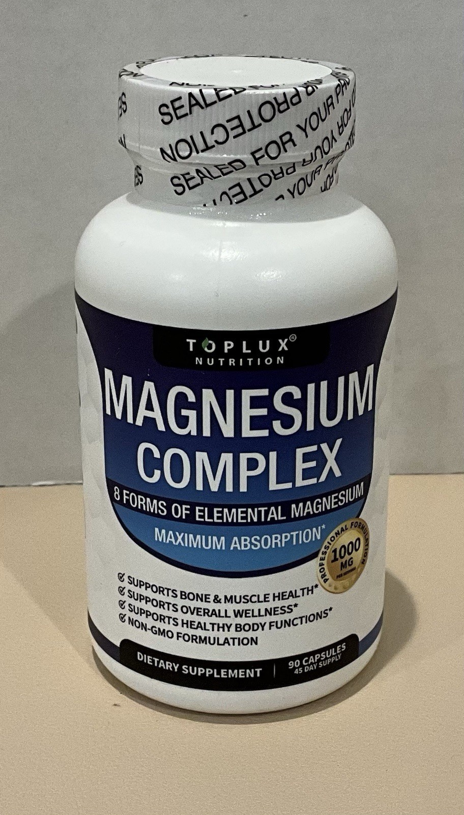 Toplux Magnesium Complex 8 forms of elemental Magnesium Exp 12/28 Sealed
