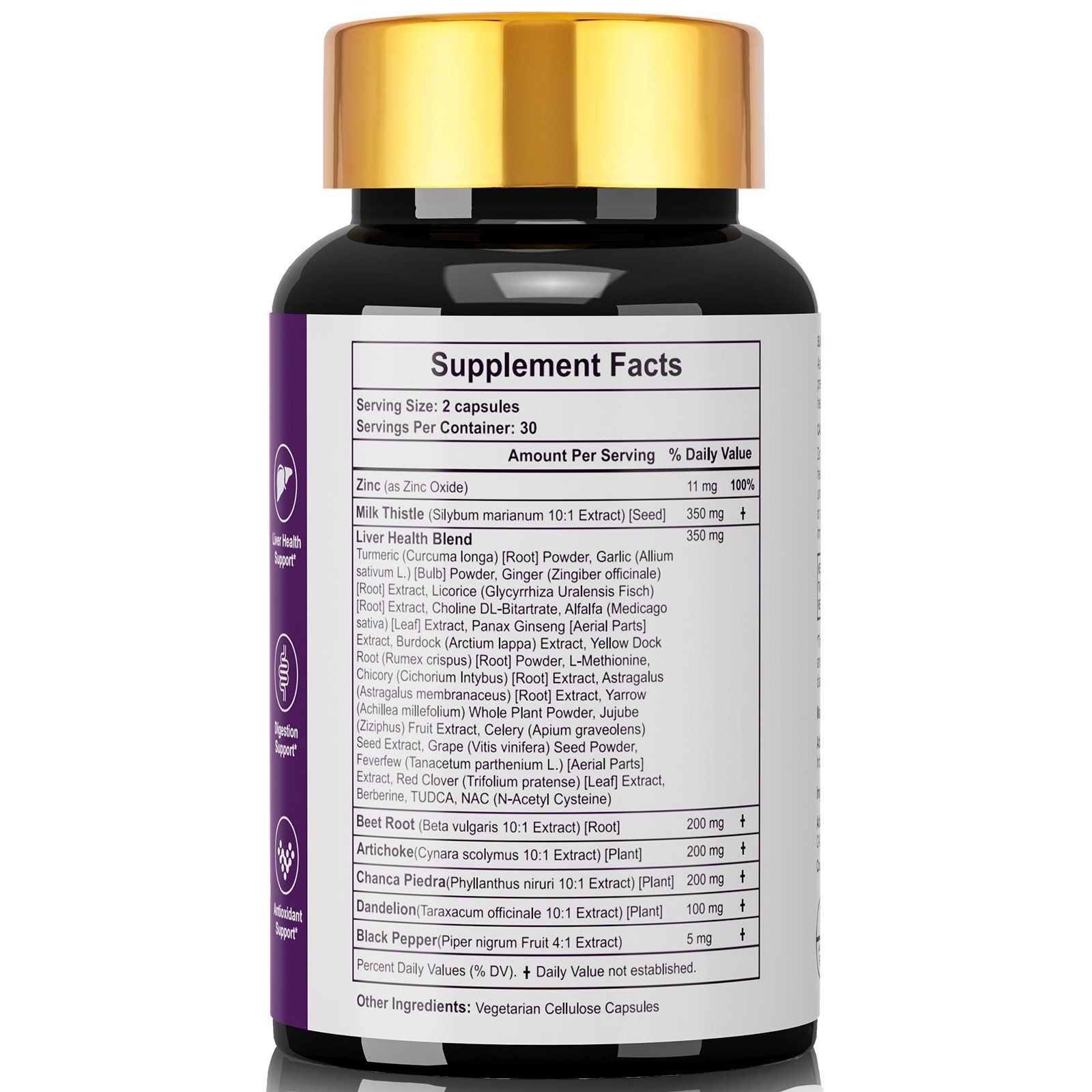 Milk Thistle (Silymarin) Extract 1400 mg liver cleanser liver detox cardio 60ct