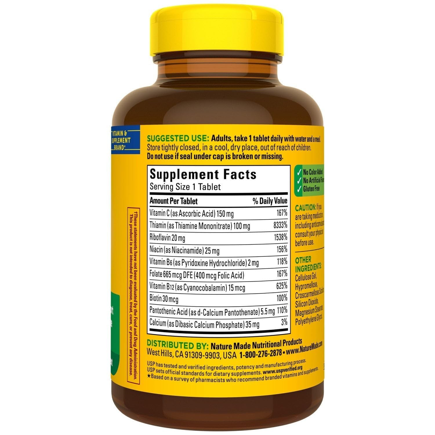 Super B Complex Vitamins 460 Tablets + Pill Organizer – Energy & Metabolism Supp