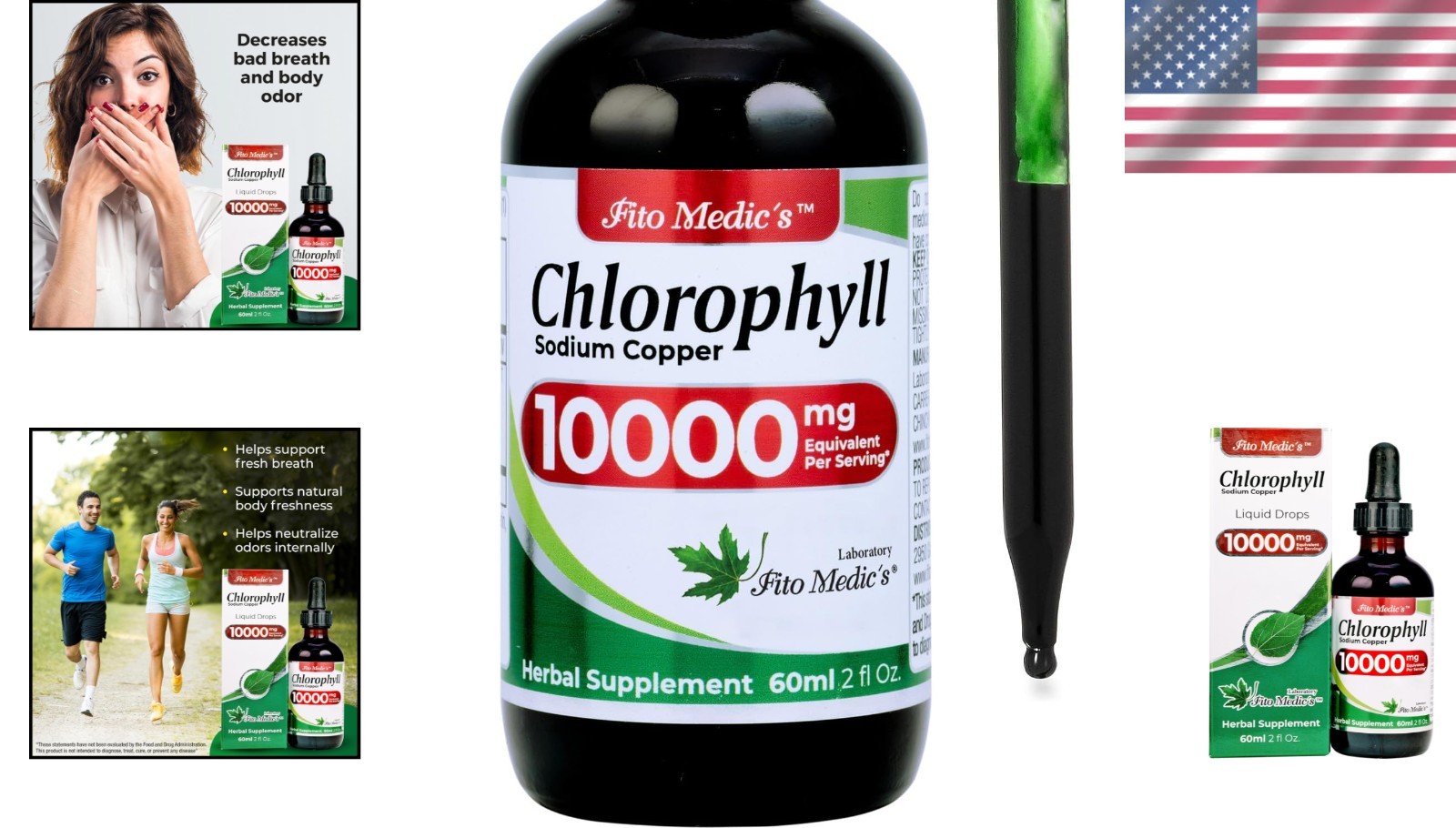 Lab 2 oz Liquid Chlorophyll Drops – Daily Antioxidant Supplement for Wellness