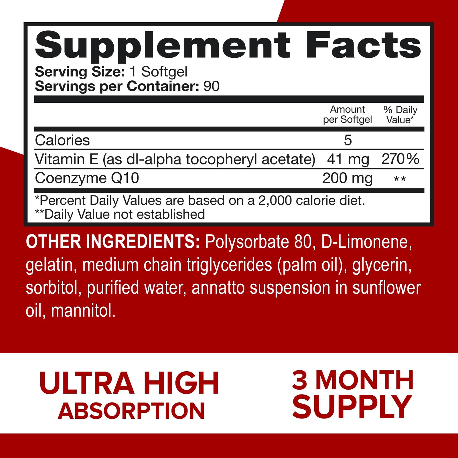 Qunol CoQ10 200mg Softgels,Ultra CoQ10- Ultra High Absorption Coenzyme Q10 of 3