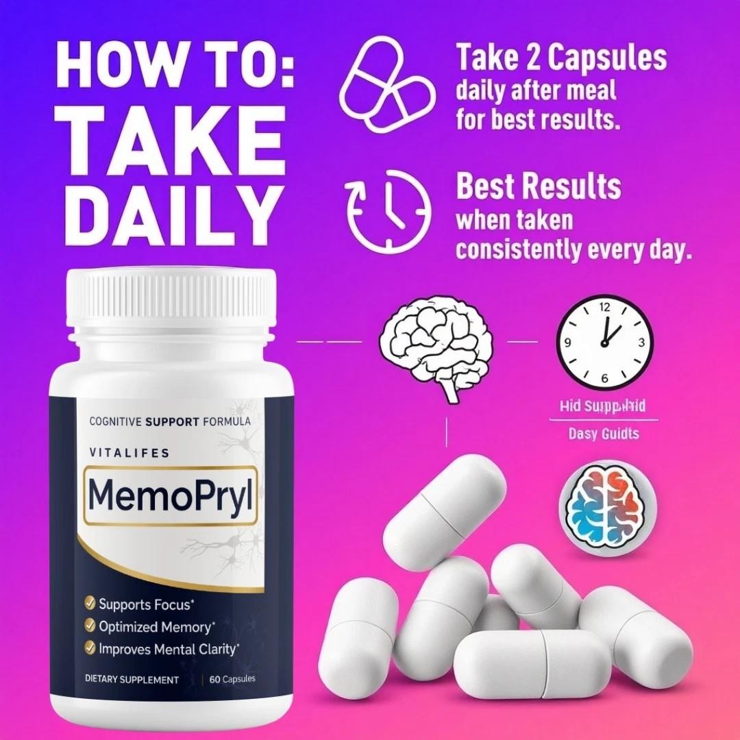 (1 Pack) MemoPryl Nootropic All Natural Brain Supplement Memo Pryl 60 Capsules