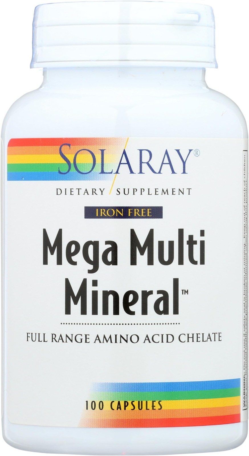 SOLARAY Mega Multi Mineral, Iron Free – Daily 100 Count (Pack of 1), No Color