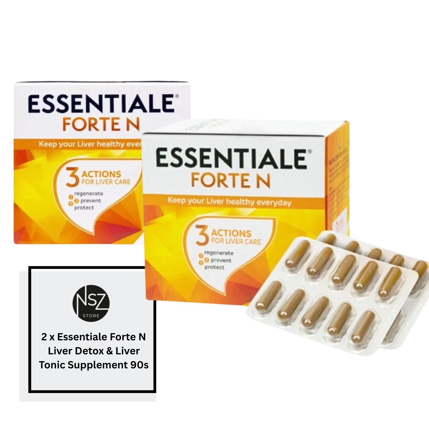 2 X Essentiale Forte N Liver Detox & Liver Tonic Supplement 90s