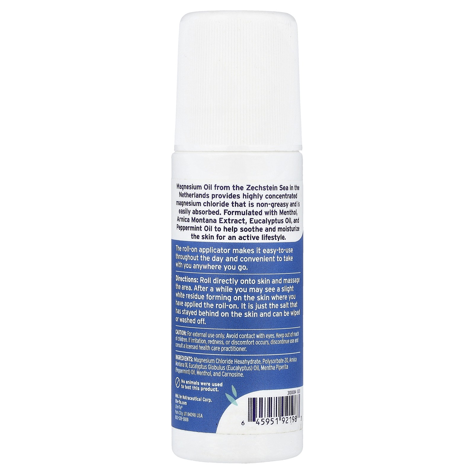 Magnesium Oil, Sport Roll-On, Arnica Montana, 3 fl oz (89 ml)