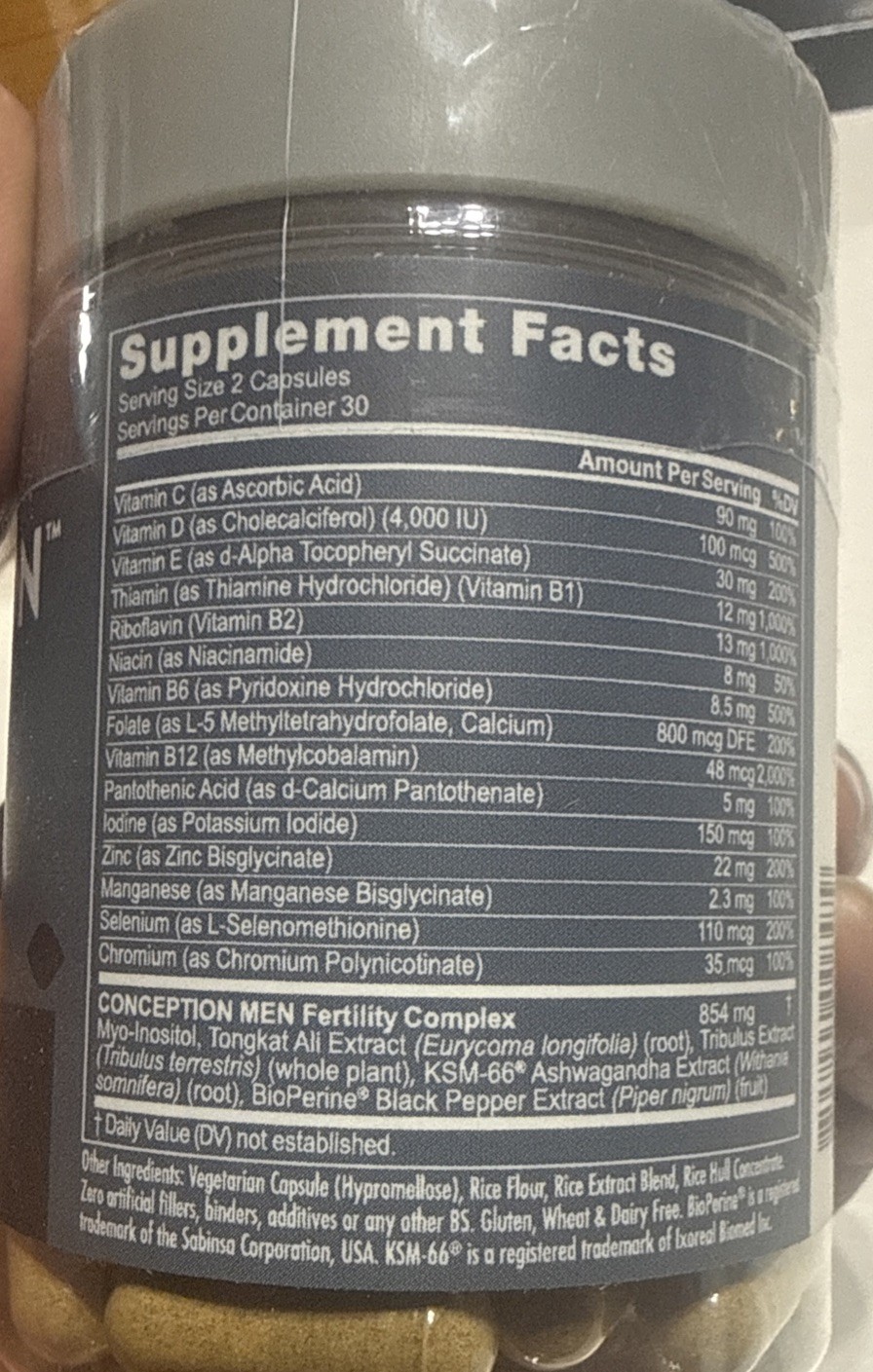 Conception™ For Him, Fertility Support, 60 Vegetarian Capsules