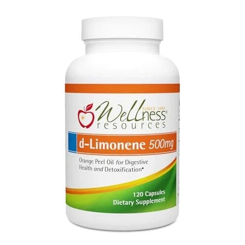 Wellness Resources High Potency d-Limonene Capsules 500mg, 120 Capsules – Orange