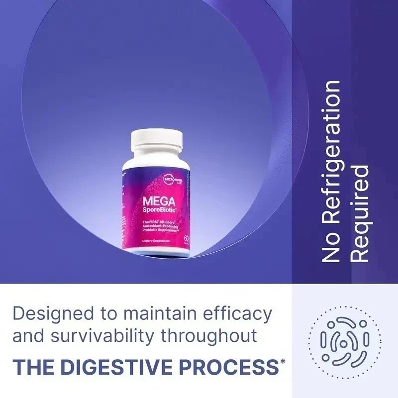 2 PCS-Mega Sporebiotic 60Caps Microbiome, Digestive Health Probiotic Men&Women