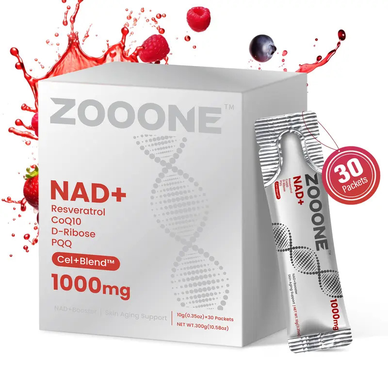 ZOOONE NAD+ Drink Mix – Skin & Energy Support – Berry 30pk