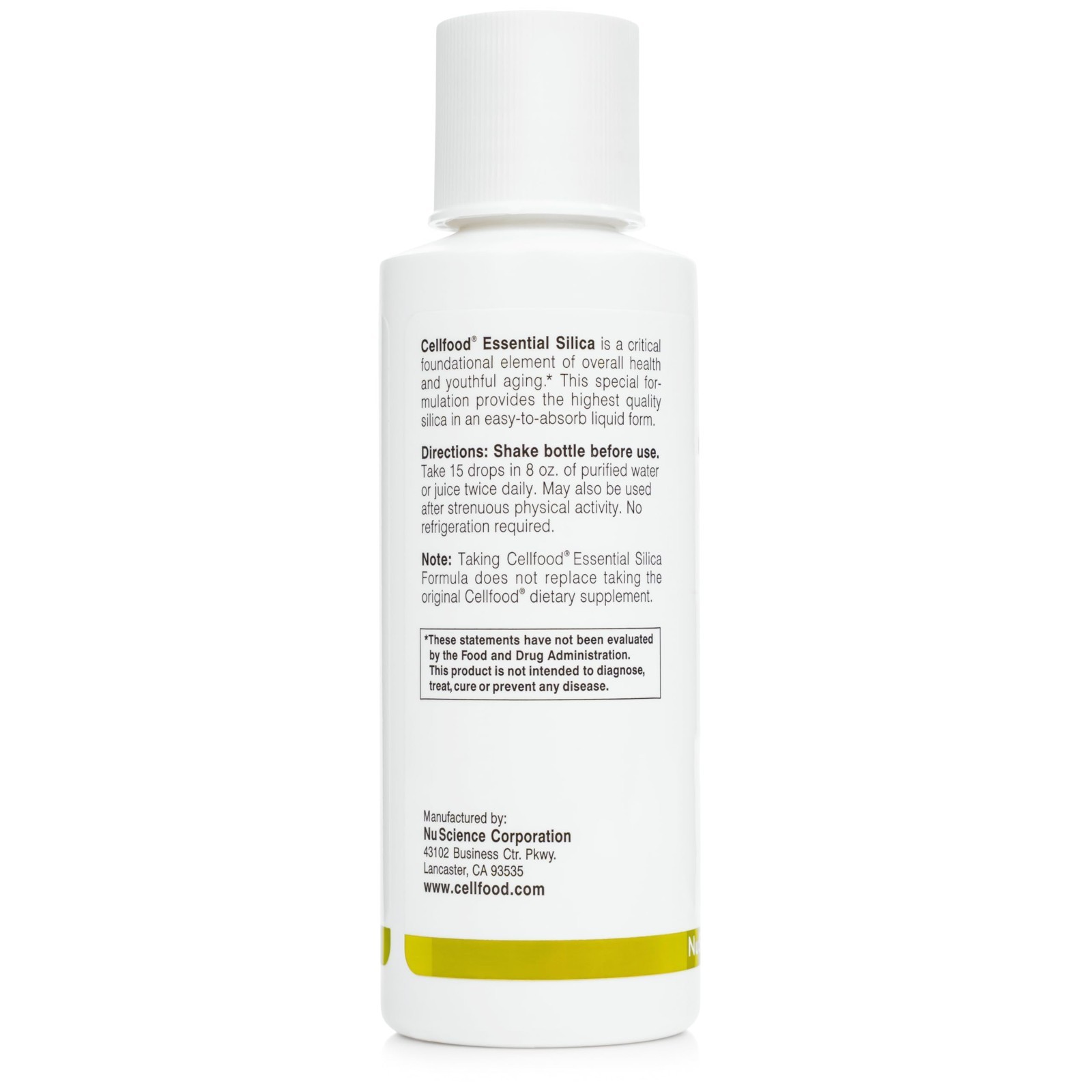Anti-Aging Silica Liquid – 4 fl oz – Supports Bones, Joints, Hair, Skin & Nails