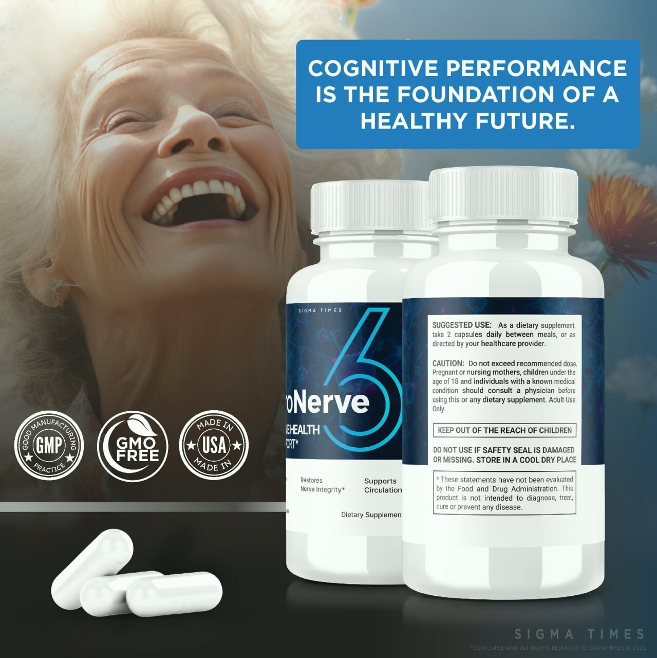 (5 Pack) ProNerve 6 Nerve Health Supplement to Support Nerve Functions & Relief