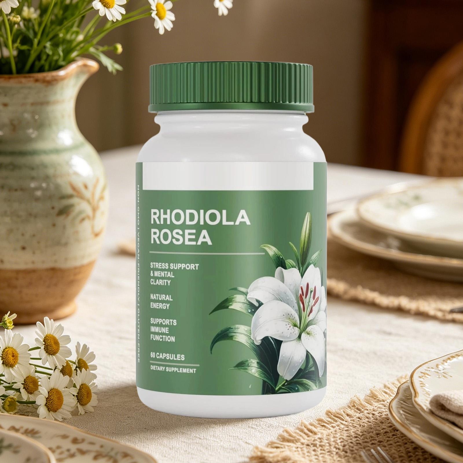 (3 PACK) Salvora Rhodiola Rosea Supplement–Golden Root Adaptogen Capsules 180PCS
