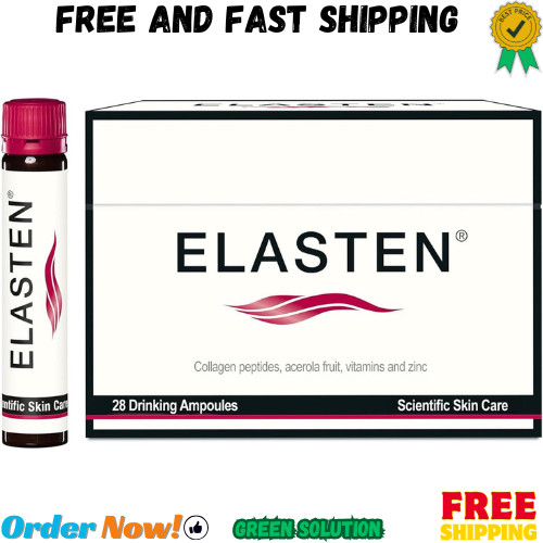ELASTEN Clinically Tested Collagen Complex for Radiant Skin from Within – Red…
