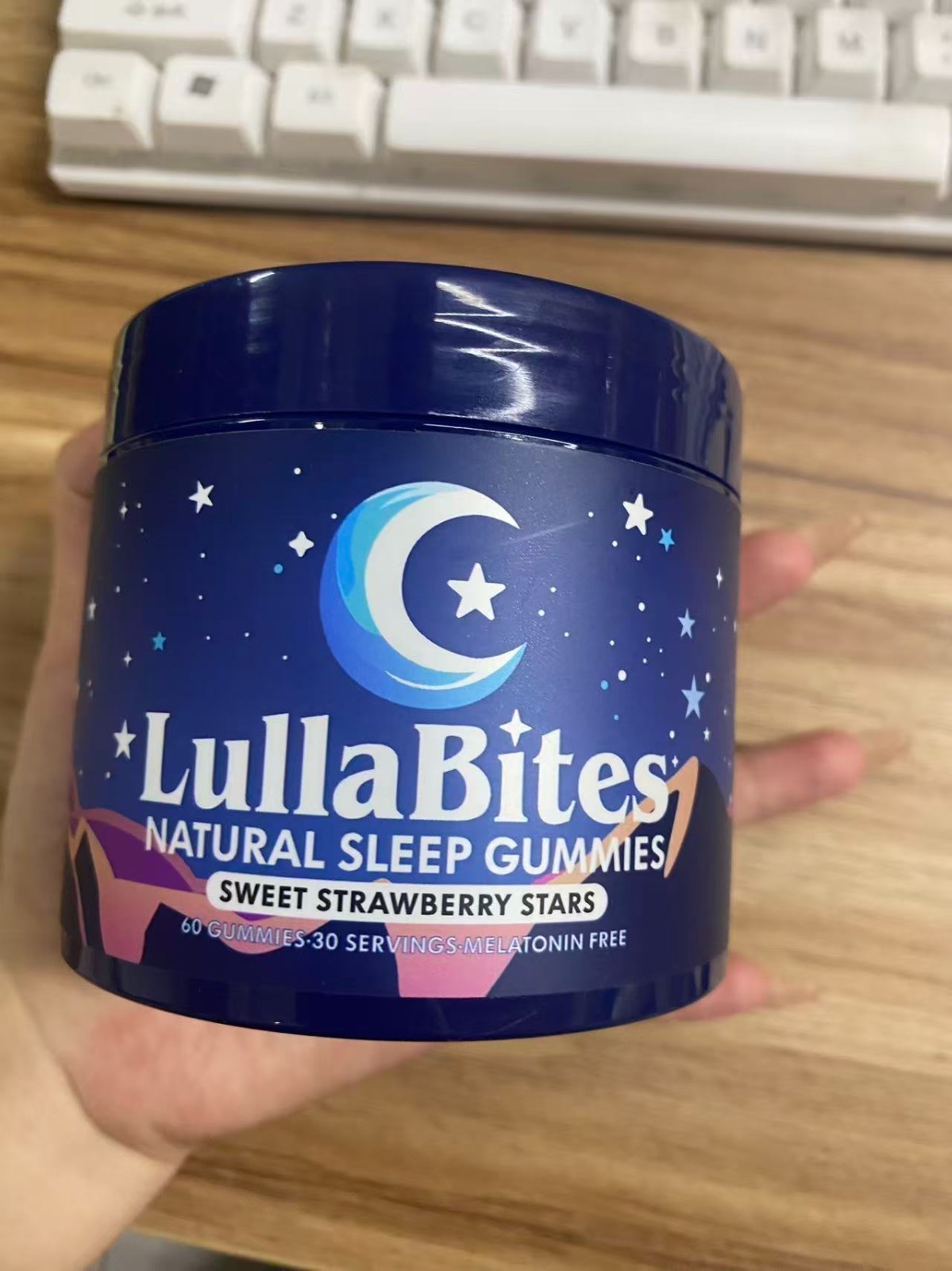 NEW 2 PCS LullaBites Natural Sleep Gummies Strawberry Stars Flavor 60 Gummies