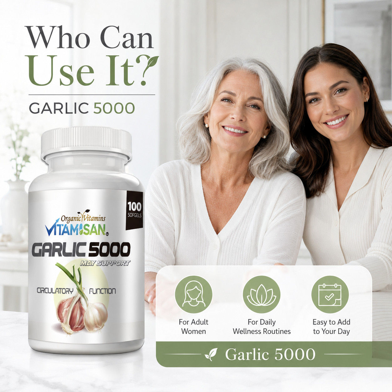 2 Garlic Fresh Extract 5000 mg Cholesterol Health supp 200 Antioxidant Pills gel