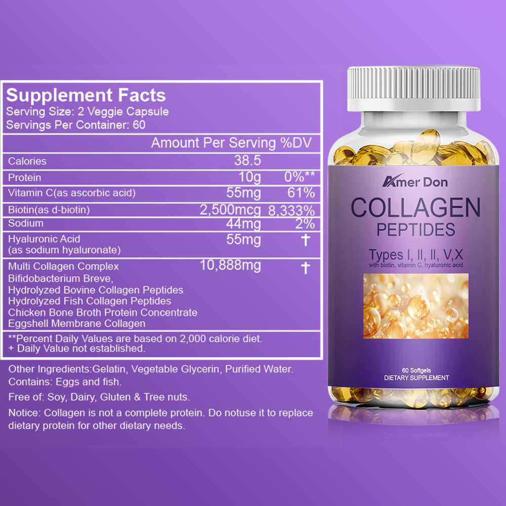 Wrinkle Remove Anti-aging Dietary Capsules Vitamins Collagen Pills Free Shipping