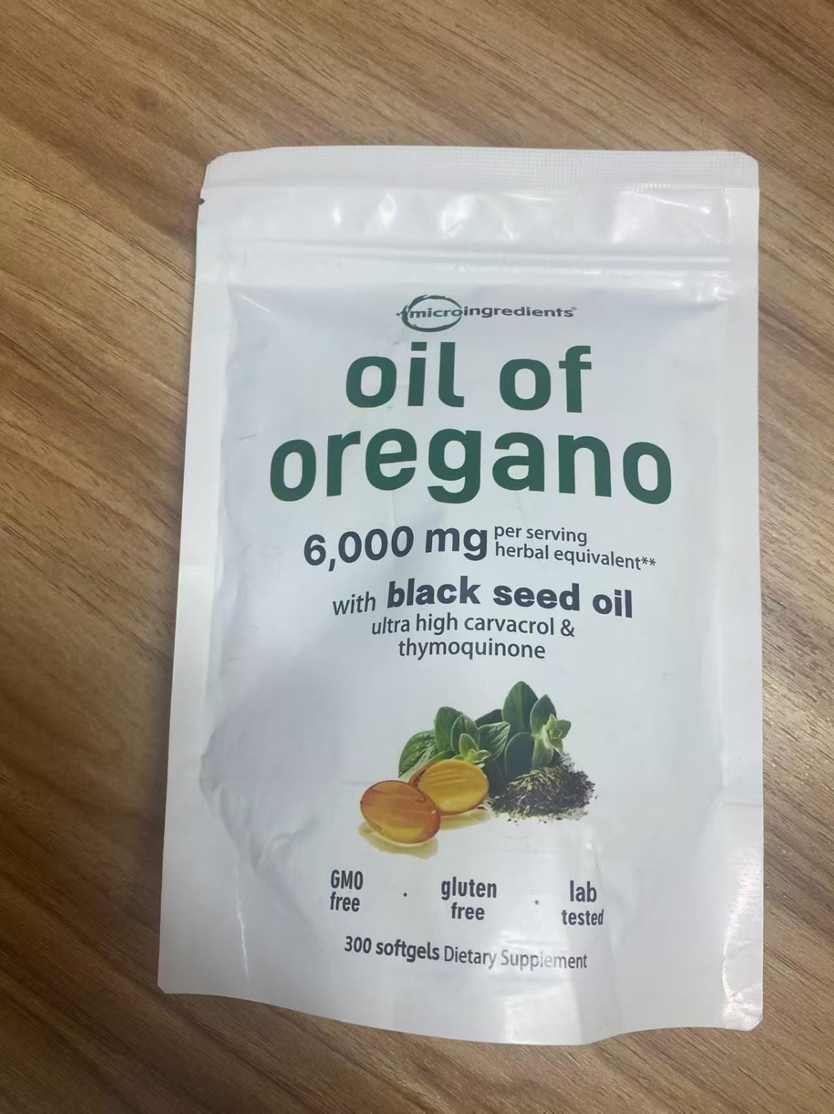 Micro Ingredients Black Seed Oil 6,000mg with Oil of Oregano, 300 Softgels