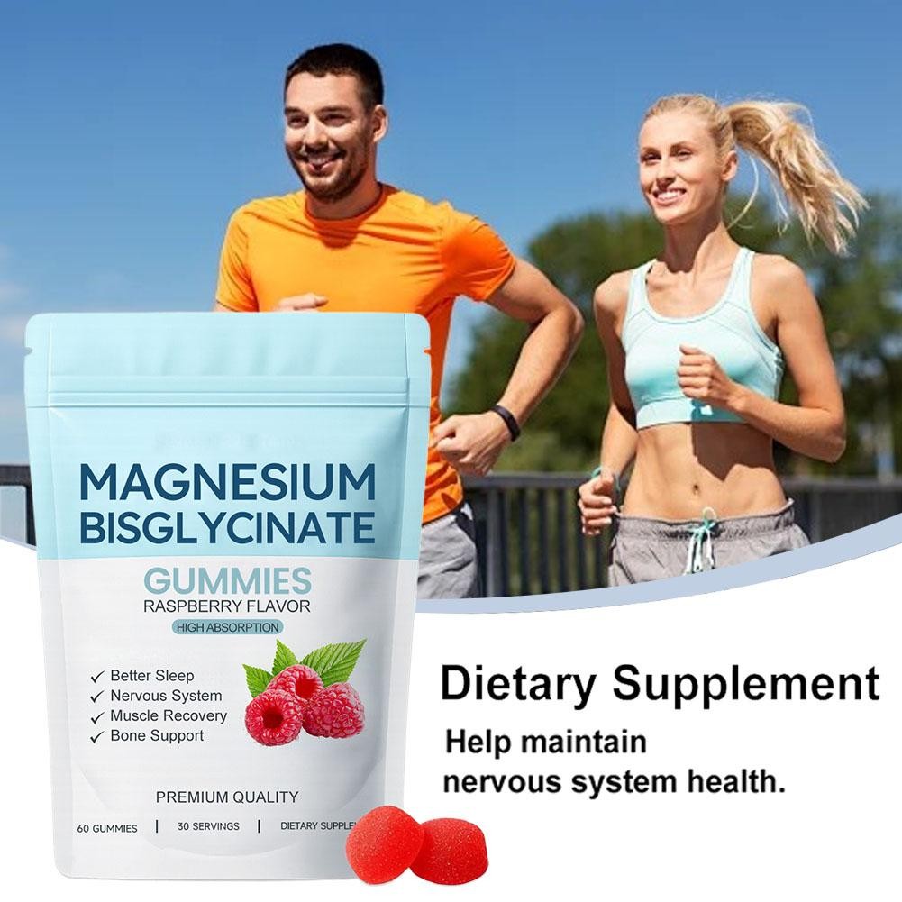 400mg Magnesium Bisglycinate Chelate 60 Gummies-, Magnesium Bisglycinate Gummies