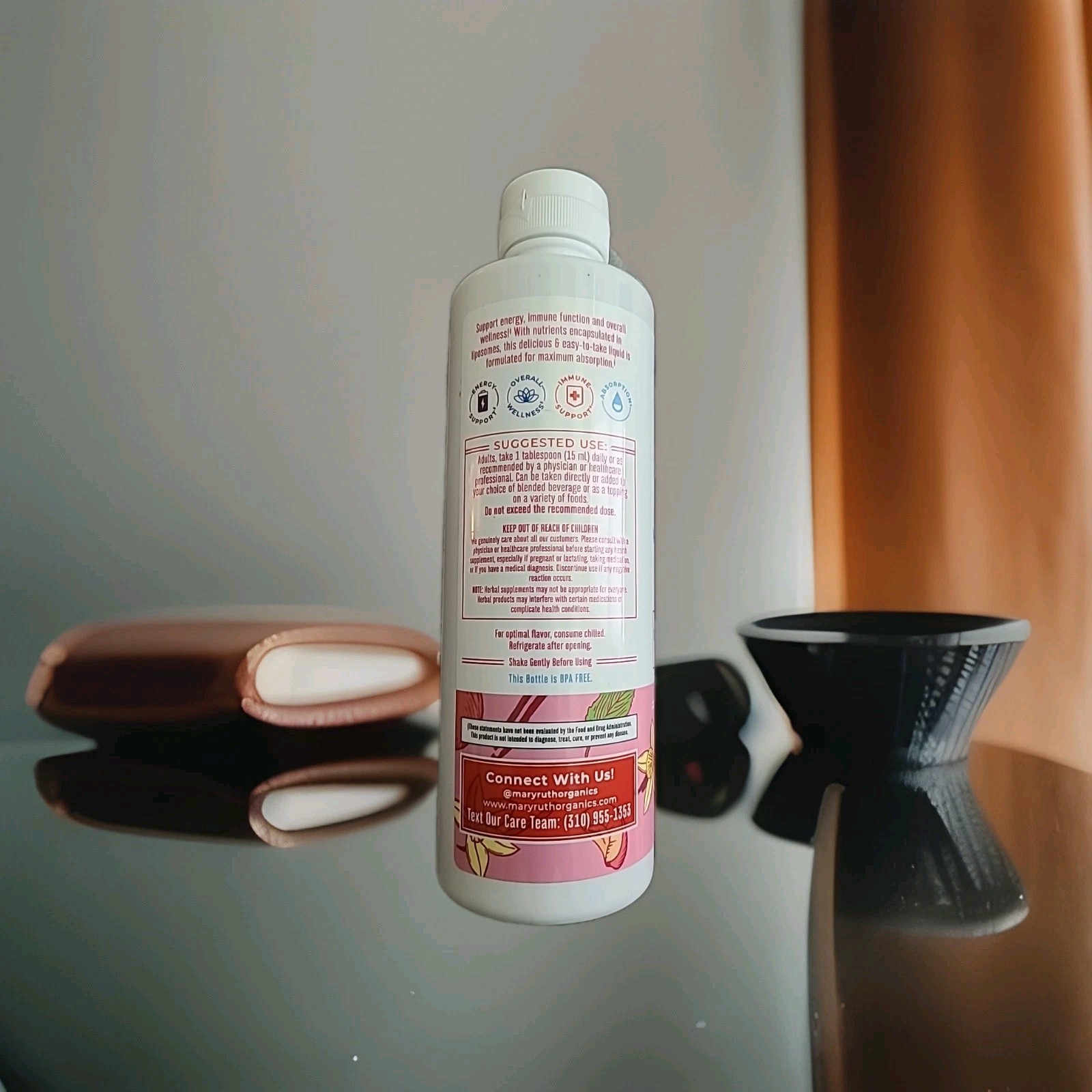 MARY RUTH’S ORGANIC WOMEN’S MULTIVITAMIN LIPOSOMAL Vanilla Peach 15.22fl oz BNFS