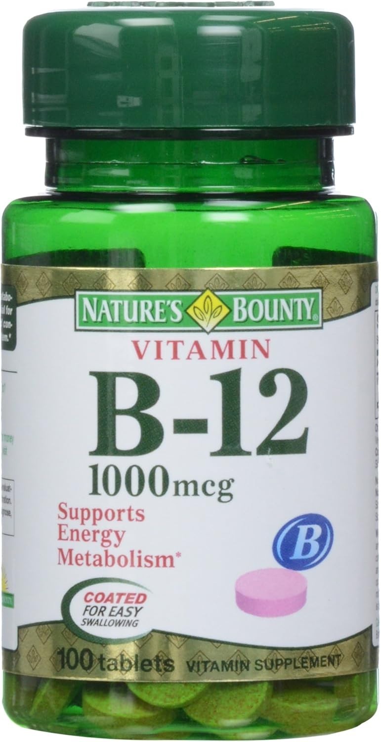 Vitamin B-12 1000 mcg Energy Nervous System Support Tablets 100 Count Pack of 1